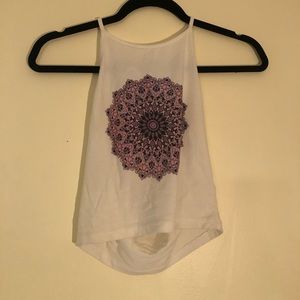 John Galt Brandy Melville Mandala Halter Crop Top Small